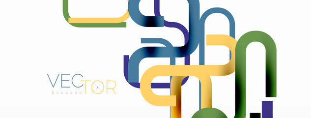 Abstract background curvy lines, minimal geometric design template