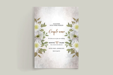 BRIDAL SHOWER FLORAL INVITATION TEMPLATE