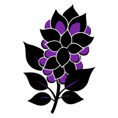 Obraz premium Lilac Black silhouette