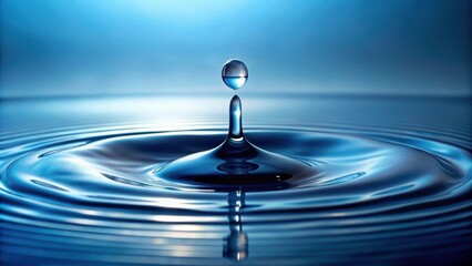 Water drop floating in mid-air , suspended, droplet, clear, liquid, isolated,purity, reflection, macro, close-up, sphere, pure