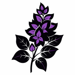 Lilac Black silhouette