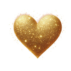 Gold heart glitter shiny sparking clipart transparent background, golden heart png