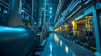 Fototapeta premium 41. An industrial electrical grid network with heavy-duty equipment and machinery