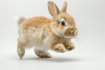 The rabbit is jumping