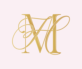 Obraz premium HM, MH, logo HM, Letter HM, monogram HM, vector, logo, Wedding Monogram Initials, Wedding Logo,Wedding Monogram,Logo Design