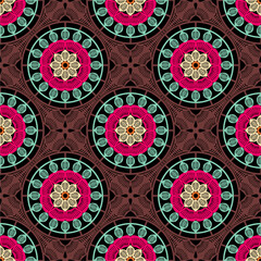 Pattern with crochet granny square wallpaper handmade decorative art design print 