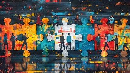 Connecting the Pieces: A Visual Representation of Collaboration and Unity