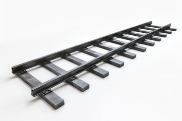 Railway tracks on a white background