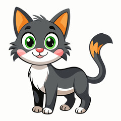 Cute Cat Vector Cartoon Illustrations