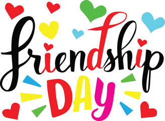 Friendship day vector typography t-shirt design illustration art vector design
