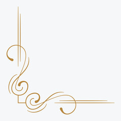 Ornate decorative corner design in gold on a light background.