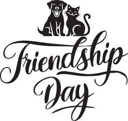 Friendship day vector typography t-shirt design illustration art
