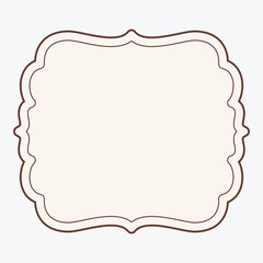 A decorative blank frame with a scalloped edge for text or design purposes.