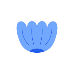 Abstract geometric tulip flower. Floral simple icon in naive style. Vector flat illustration of daisy flower