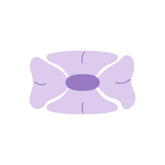 Abstract geometric flower in retro groovy style. Floral simple icon. Vector flat illustration of daisy flower