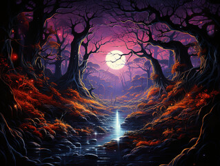 Superb Halloween Spooky Forest