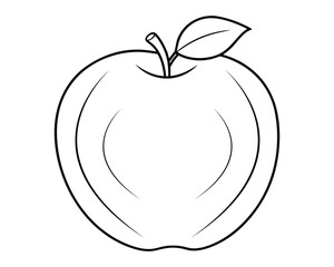 apple icon illustration. Editable Stroke. Pixel Perfect. For Mobile and Web.
