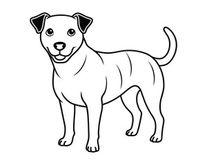 Dog silhouettes. Set of funny pet animals isolated on white background.