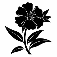 Oleander Black silhouette