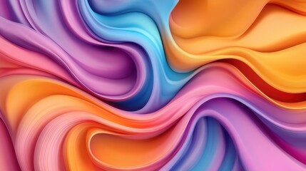 Obraz premium A colorful abstract background with wavy lines, AI