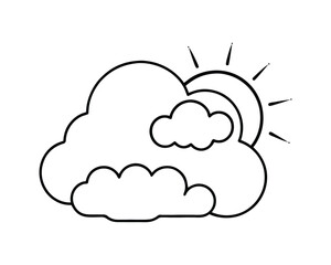 Weather vector icons. Weather forecast sign symbols. Weathers signs.