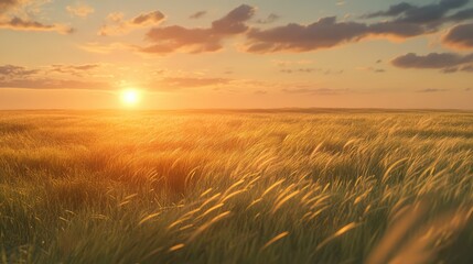 sunset in the field