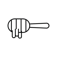 honey dipper leneal icon vector stock illustration