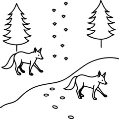Kids will love our Fox line art coloring book filled with adorable designs
