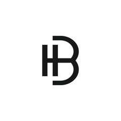Initial Letter HB Logo Design Vector