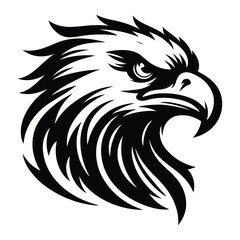 Eagle Face Silhouette, Bald Eagle Head Silhouette Vector Art Eagle face Silhouettes Clipart