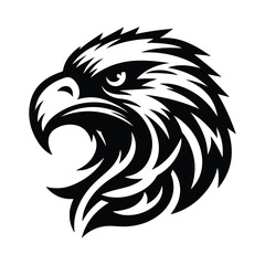 Eagle Face Silhouette, Bald Eagle Head Silhouette Vector Art Eagle face Silhouettes Clipart