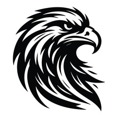 Eagle Face Silhouette, Bald Eagle Head Silhouette Vector Art Eagle face Silhouettes Clipart