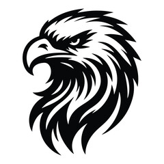 Eagle Face Silhouette, Bald Eagle Head Silhouette Vector Art Eagle face Silhouettes Clipart