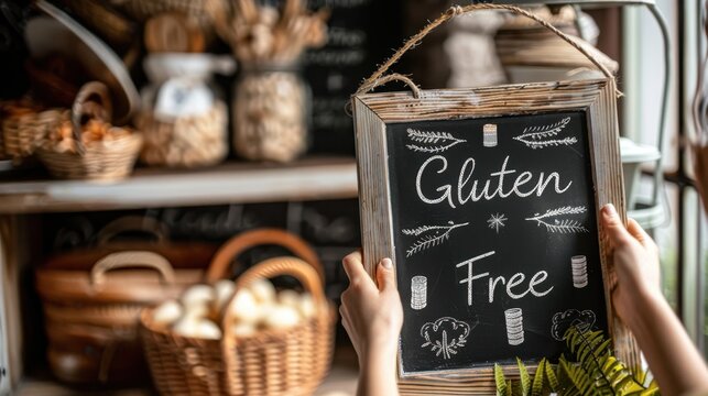 The gluten-free blackboard sign - Powered by Adobe