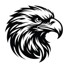 Eagle Face Silhouette, Bald Eagle Head Silhouette Vector Art Eagle face Silhouettes Clipart