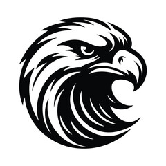 Eagle Face Silhouette, Bald Eagle Head Silhouette Vector Art Eagle face Silhouettes Clipart