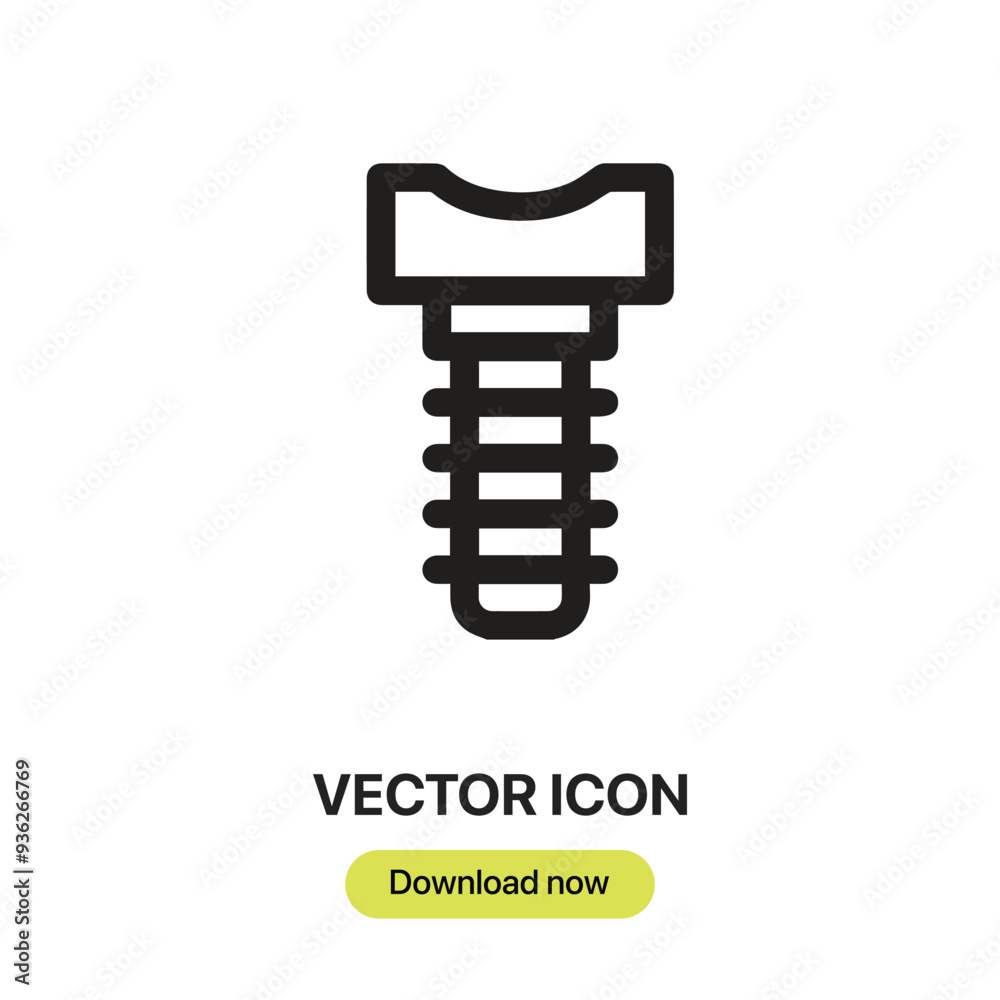 Poster Implants icon vector. Linear-style sign for mobile concept and web design. Implants symbol illustration. Pixel vector graphics - Vector.	
