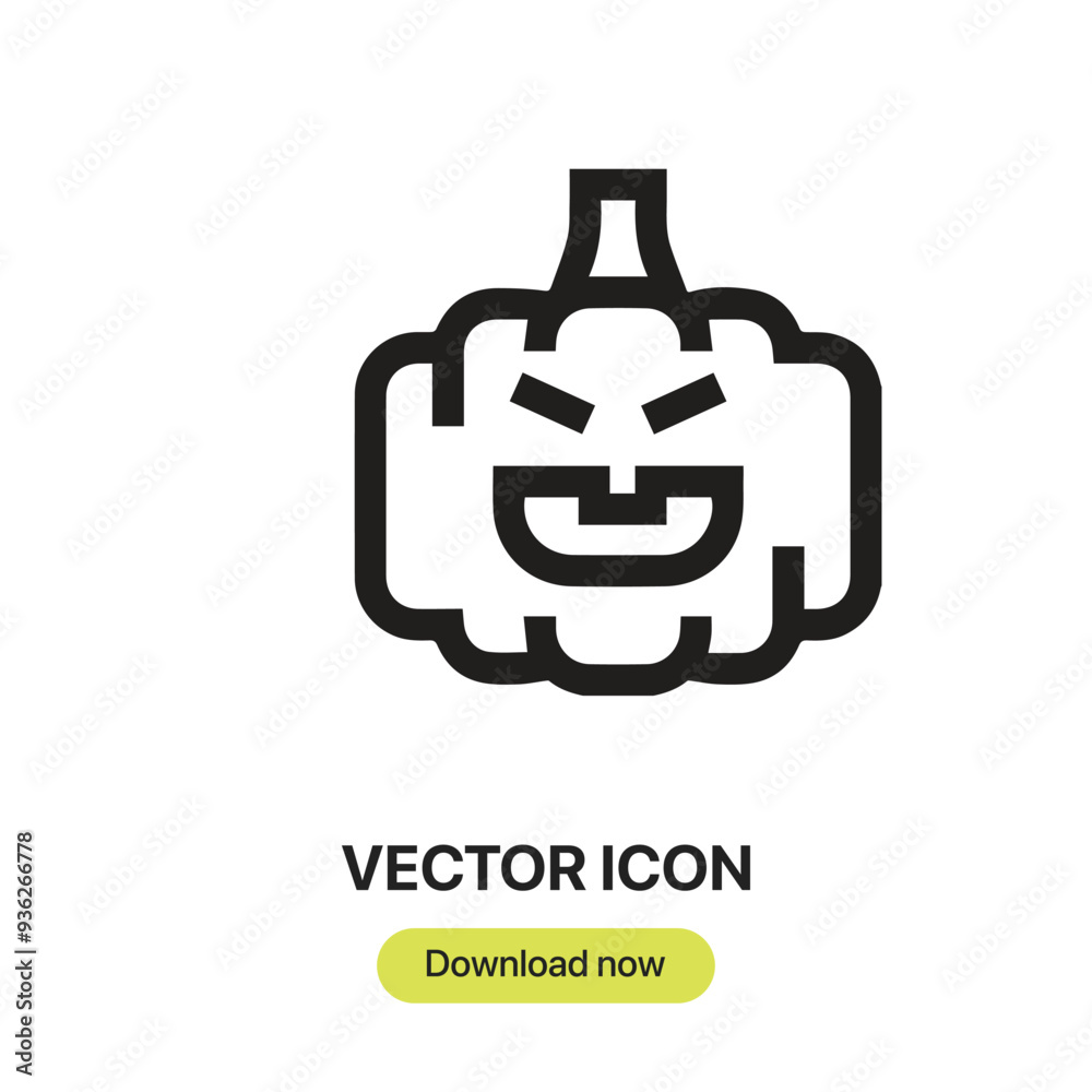 Aufkleber pumpkin icon vector. linear-style sign for mobile concept and web design. pumpkin symbol illustratio