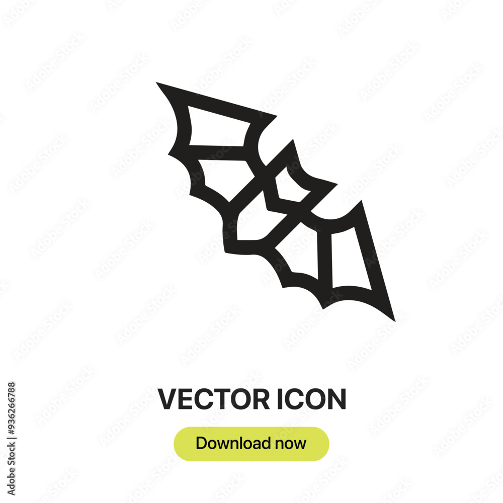 Fototapete bat icon vector. linear-style sign for mobile concept and web design. bat symbol illustration. pixel