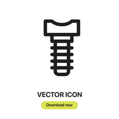 Implants icon vector. Linear-style sign for mobile concept and web design. Implants symbol illustration. Pixel vector graphics - Vector.	