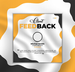  Minimalist client testimonial template design with image placeholder