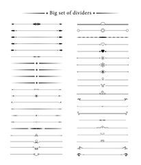 vector illustration big set of dividers 