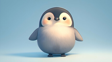 Adorable Penguin Chick with Copy Space for Your Design