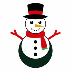  Christmas Snowman Vector Illustration