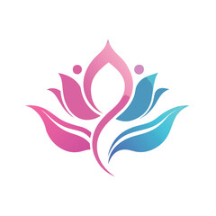 Obraz premium Elegant beauty logo featuring a floral element in a minimalist style, perfect for skincare, salon, wellness, and natural cosmetic branding design