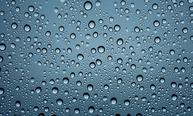 water drops on glass