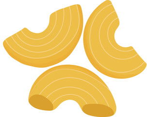 Macaroni Raw Pasta Illustration
