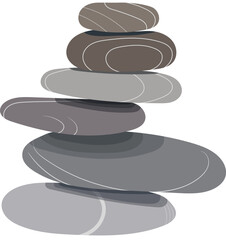 Meditation Rock Balance Illustration
