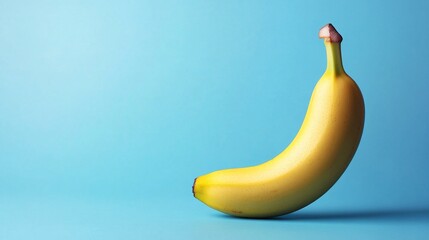 Banana on a Blue Background