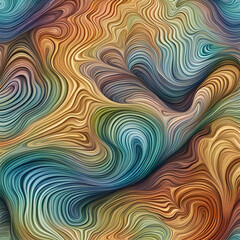 Obraz premium An abstract background, watercolored nuanced blue, and orange, elliptical fractal delicate texture